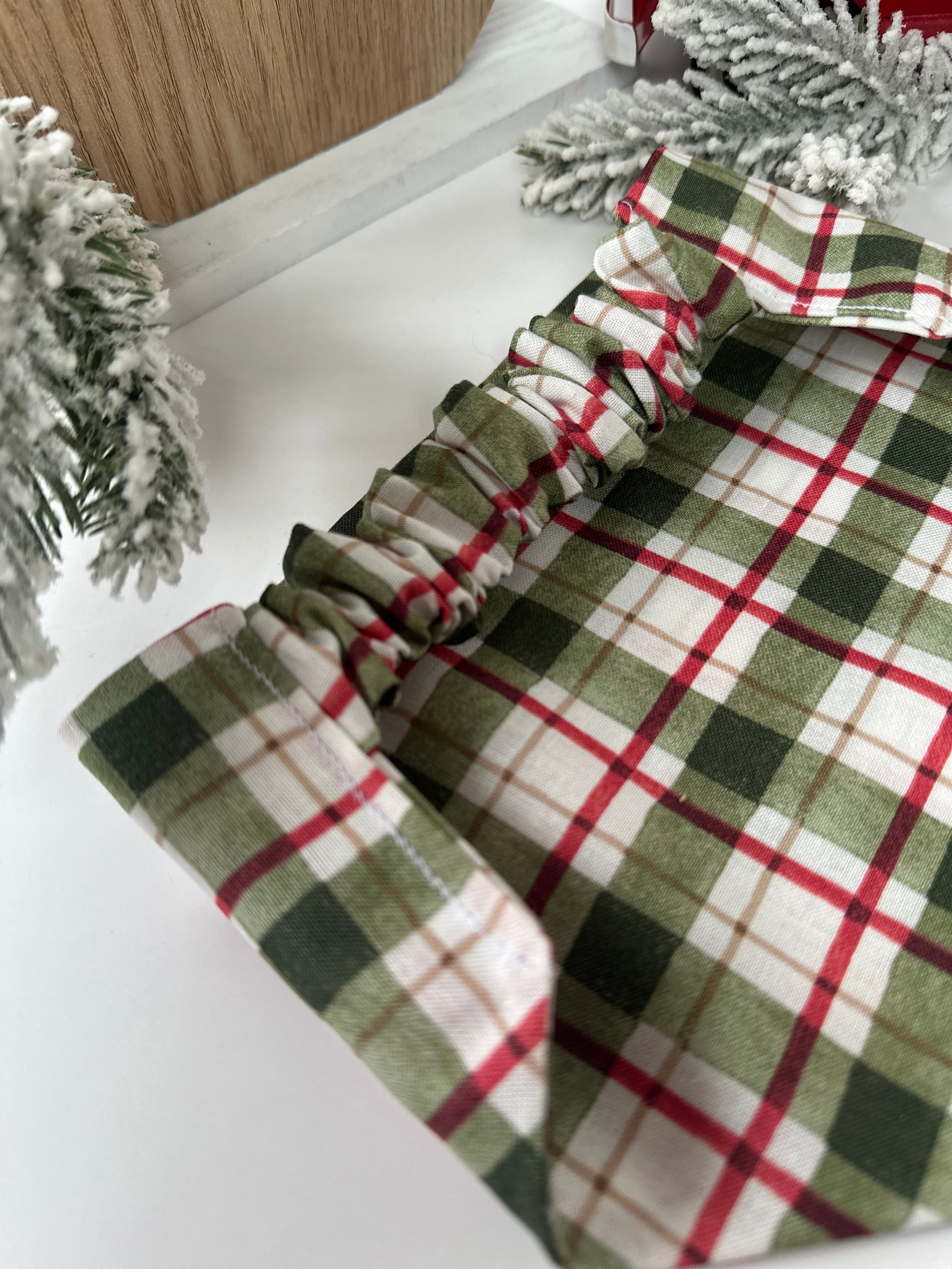 Christmas Tree Plaid Bandana