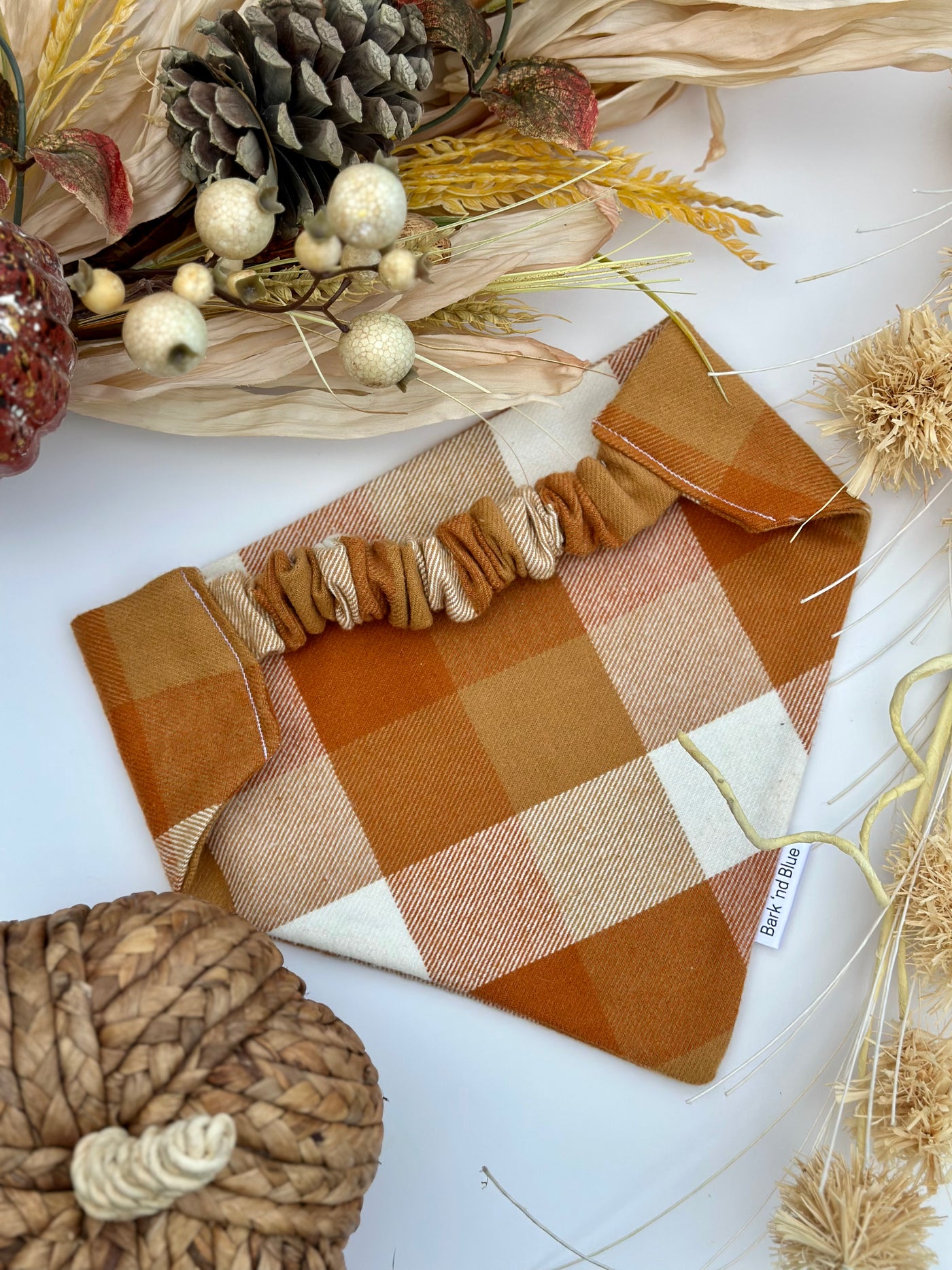 Pumpkin Plaid Bandana