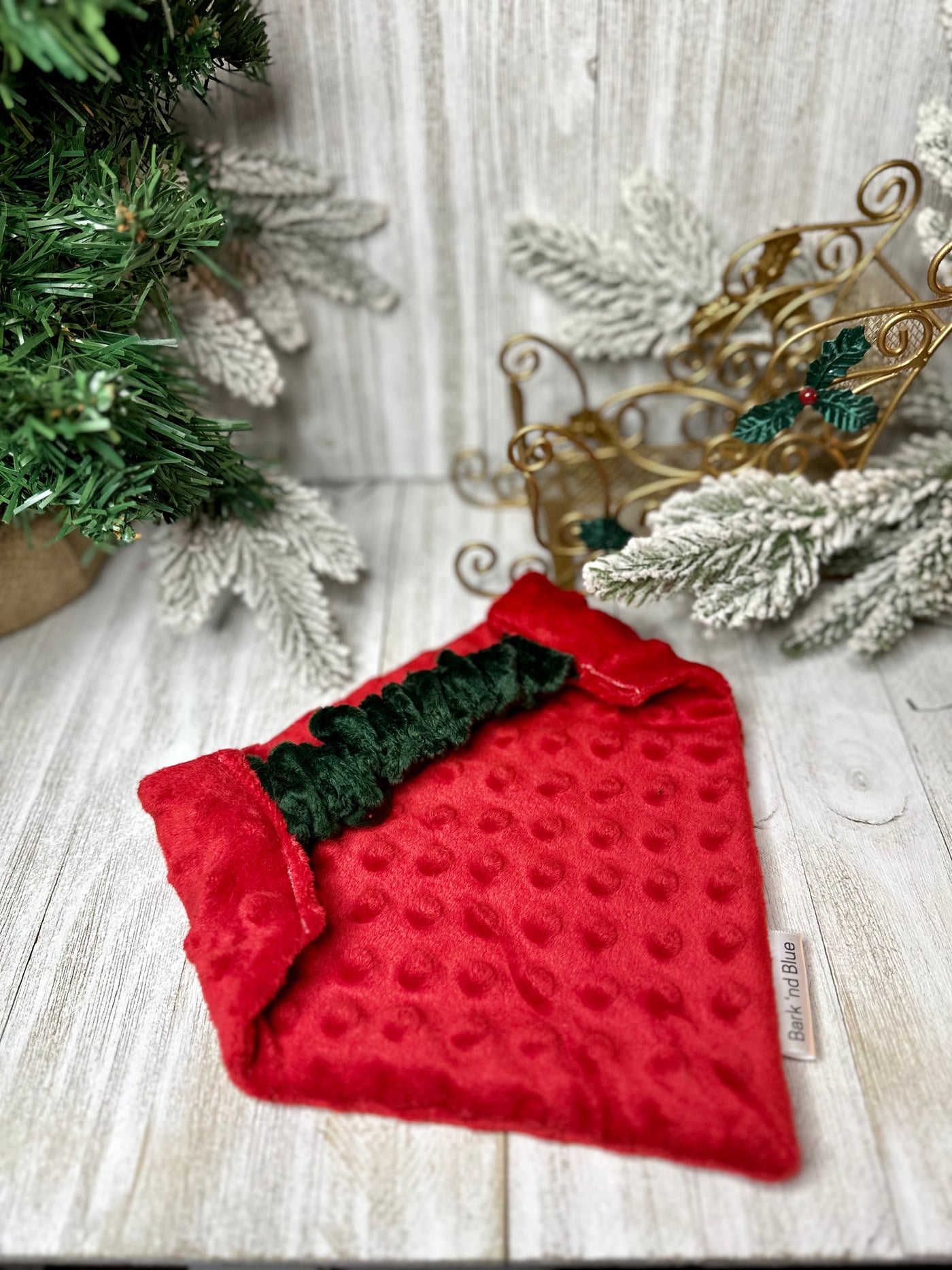 Deck the Halls Red and Green Bandana