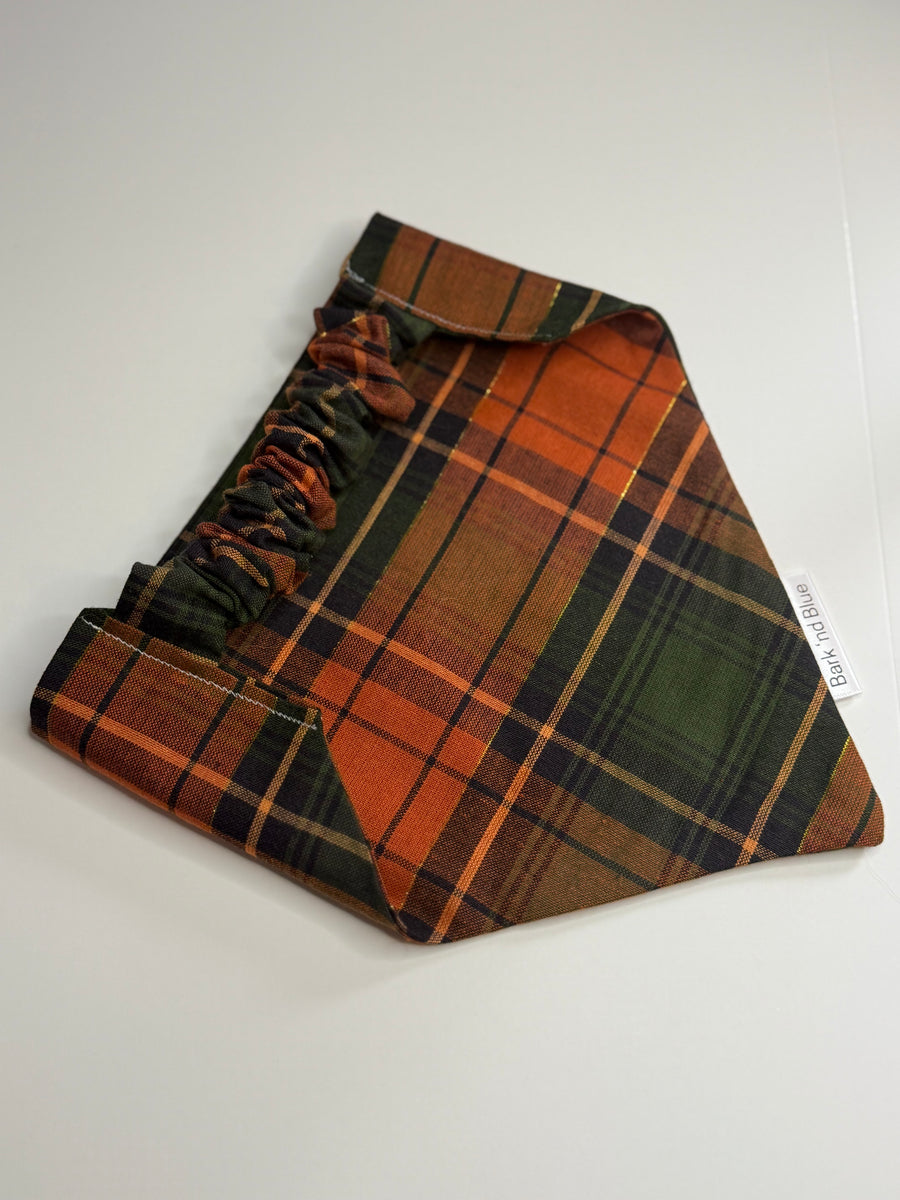 Pumpkin-plaid Bandana